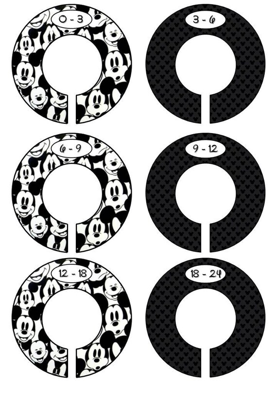 Closet Dividers Baby Organizer Girl Boy Neutral Baby Shower Gift Nursery Room Decor Kids Hanger Rack Infant Round Mickey Mouse Disney Il_570xn