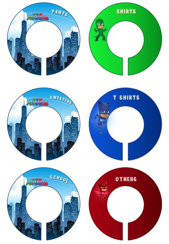 Closet Dividers Baby Organizer Girl Boy Neutral Baby Shower Gift Nursery Room Decor Kids Hanger Rack Infant Round PJ Mask Printable Il_570xn