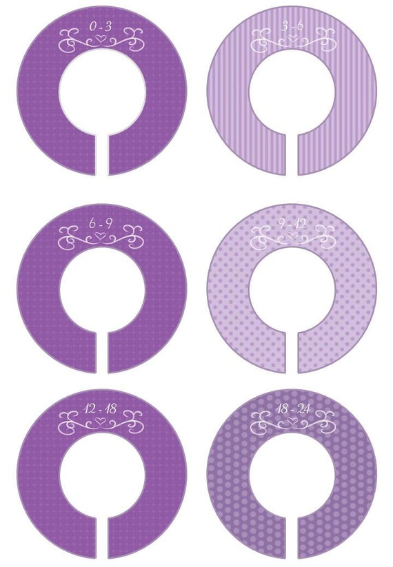Closet Dividers Baby Organizer Girl Baby Shower Gift Nursery Room Decor Kids Hanger Rack Infant Round Purple White Il_570xn