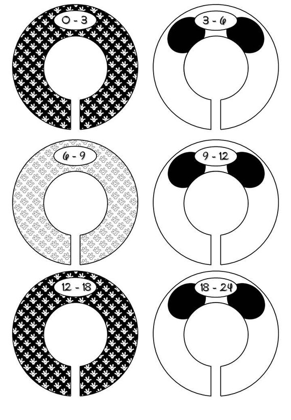Closet Dividers Baby Organizer Girl Boy Neutral Baby Shower Gift Nursery Room Decor Kids Hanger Rack Infant Round Mickey Mouse Disney Il_570xn