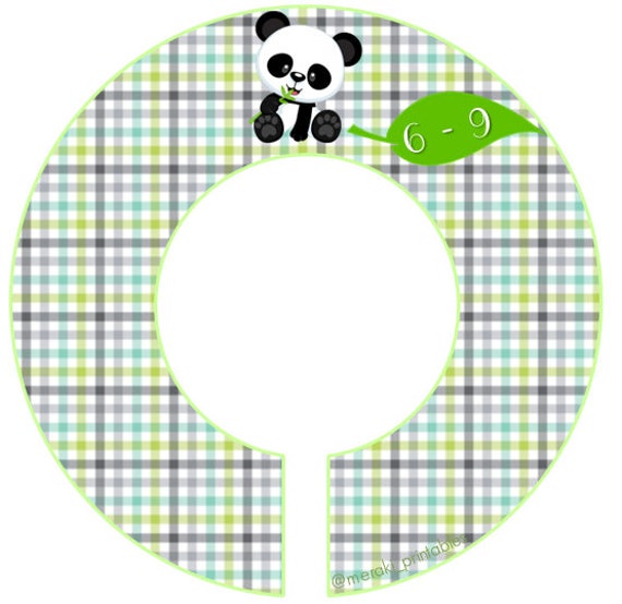 Closet Dividers Baby Shower Gift Nursery Room Decor Kids Hanger Rack Infant Round Panda Bear Oso Il_570xn
