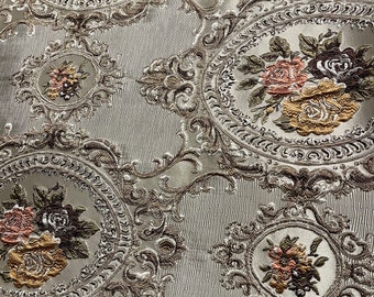 Embossed Fabric,Florence Palace Flower Fabric,Renaissances Fabric,Brocade Fabric