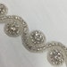 Best Seller Rhinestone Trim,Beaded Rhinestone Silver Beaded Crystal Trim,Wedding Sash Belt Rhinestone Trim,Paisley Rhinestone Trim