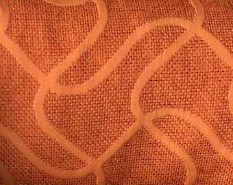New Modern Furnishing ,Textured Orange ,Jacquard, Weave Upholstery Furniture Fabric ,Sold By Yard, Thanksgiving