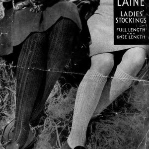 pdf vintage knitting pattern ladies socks and stockings