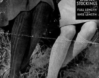 pdf vintage knitting pattern ladies socks and stockings