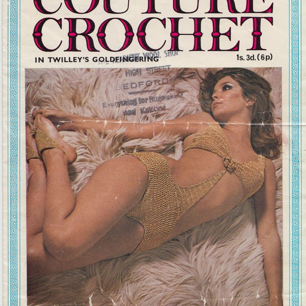 couture crochet pattern ladies bikini and no shoe shoes sandals vintage 1970s lingerie bra PDF copy