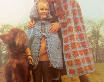 vintage crochet pattern for womens and girls Killarney cloak