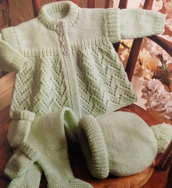 Baby Knitting Pattern Vintage Matinee Coat Leggings Mittens And Pompom Hat In Double Knit Sizes 16 And 18 Inch Baby Knitting Pattern Vintage Matinee Coat Leggings Mittens And Pompom Hat In Double Knit Sizes 16 And 18 Inch