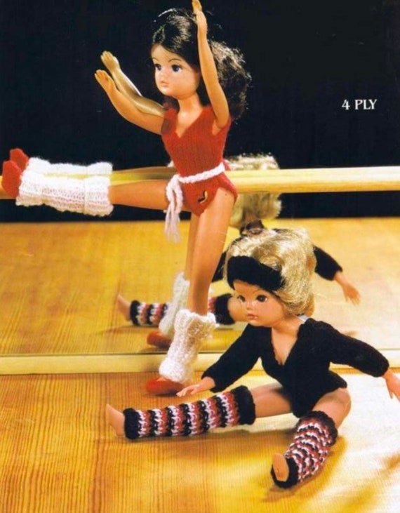 Vintage Sindy Doll Knitting Pattern Aerobics Outfit Fits Sindy Barbie and  Teenage Dolls Legwarmers and Leotard 