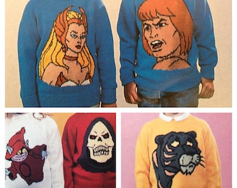 He Man Jumper Knitting Pattern Fits 
