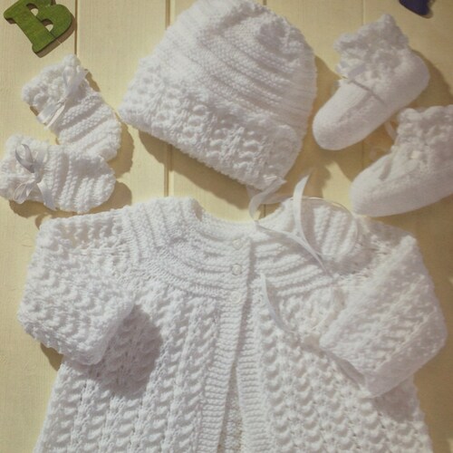 Baby Knitting Pattern Vintage Matinee 