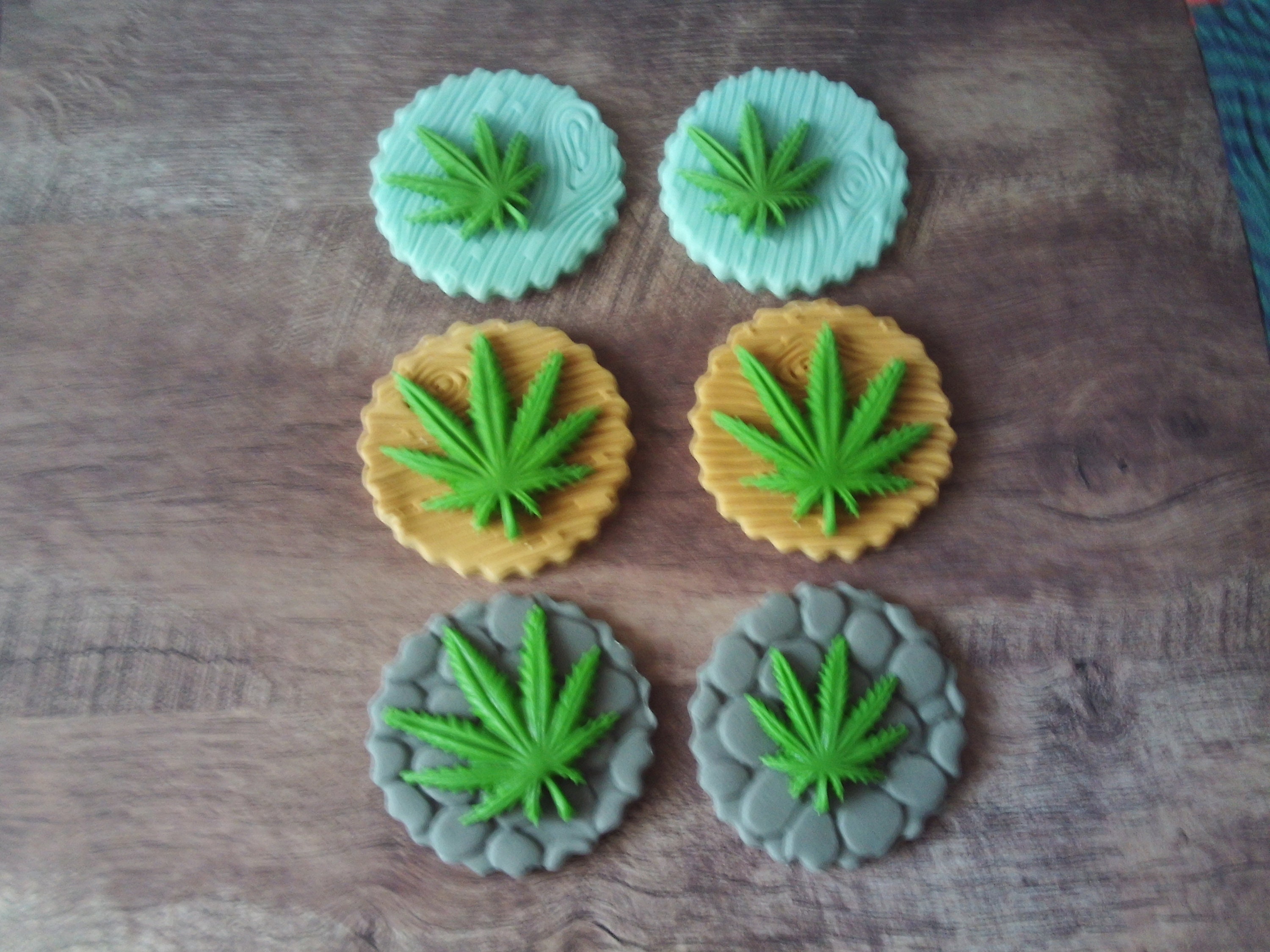 Edible Cannabis Weed Set of 6 Cupcake Toppers Birthday Party Etsy UK
