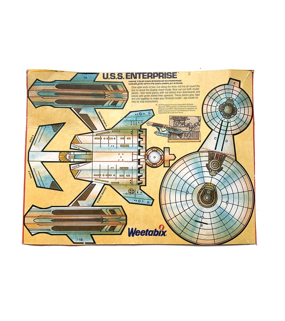 USS Enterprise Cardboard Cutout Weetabix Starship Etsy Singapore