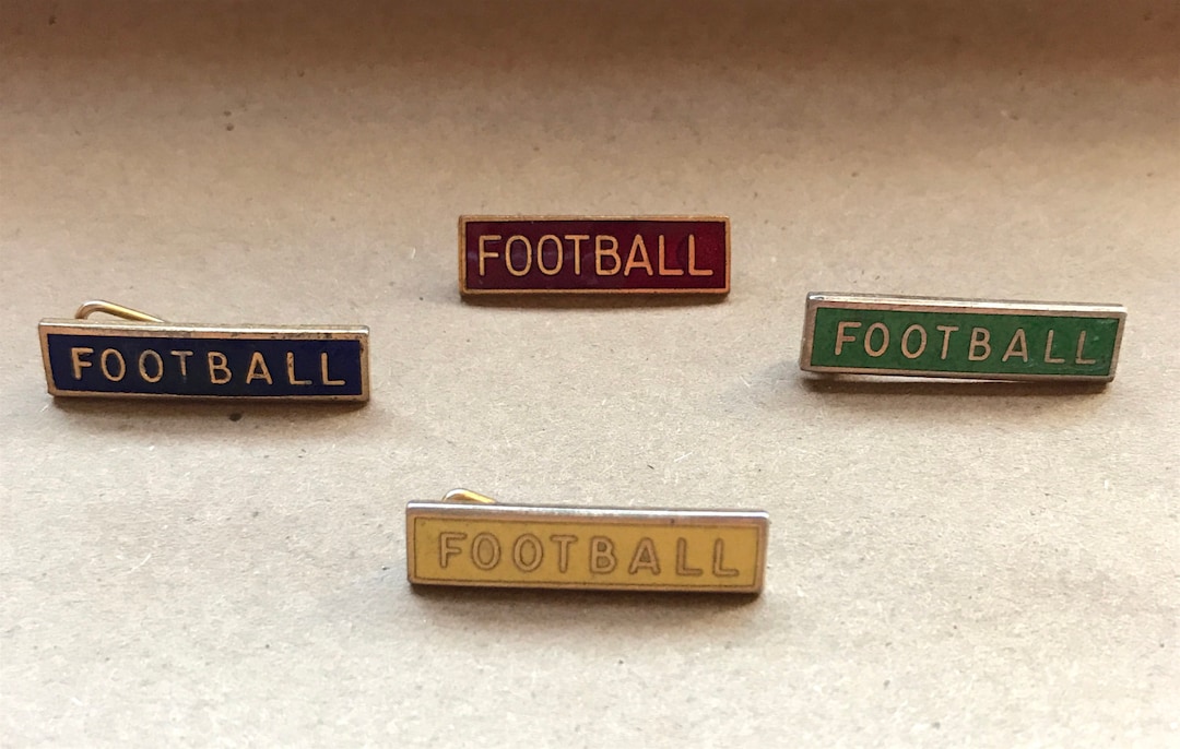 Football Vintage School Sports Pin Etsy