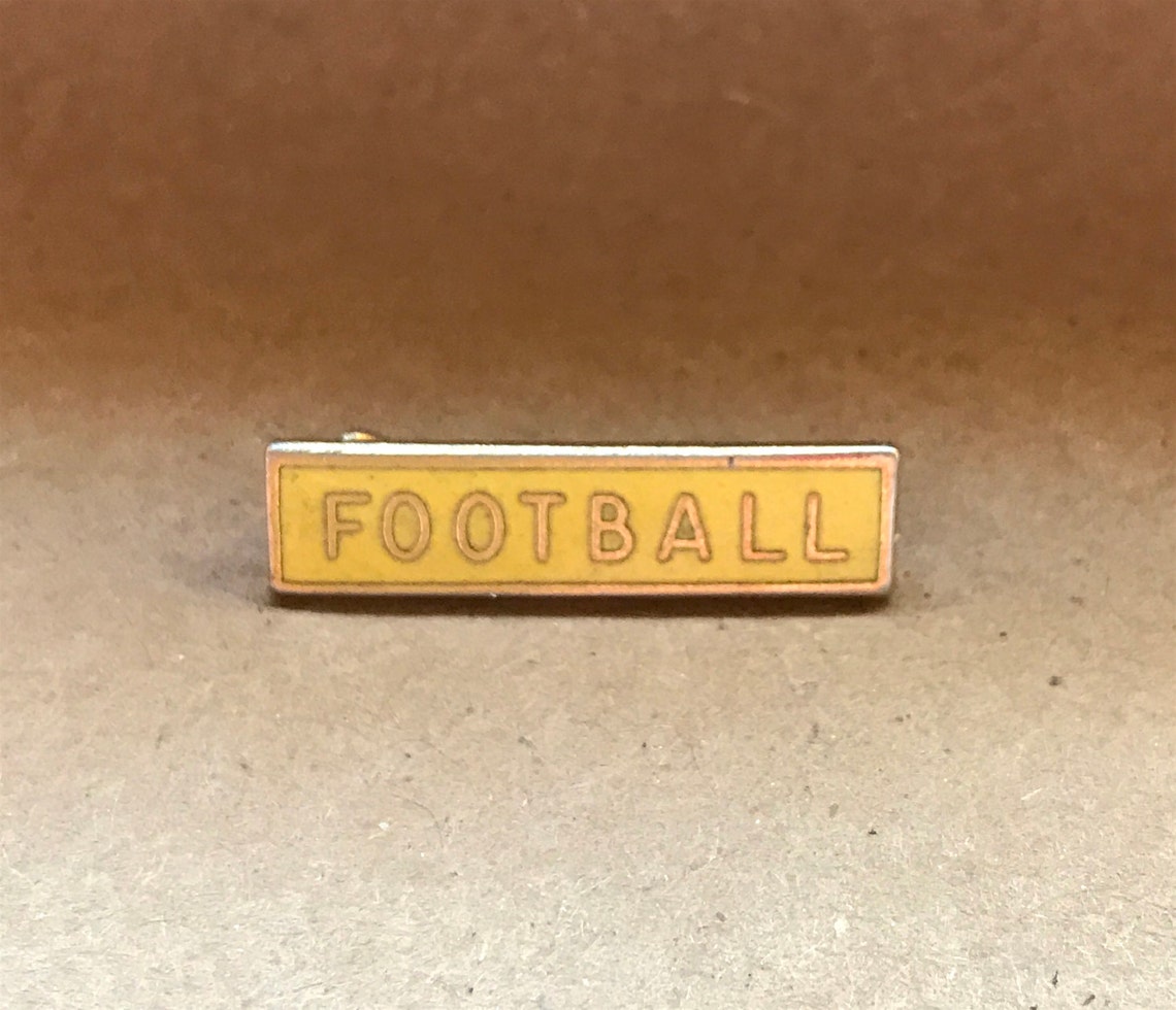 Football Vintage School Sports Pin Etsy
