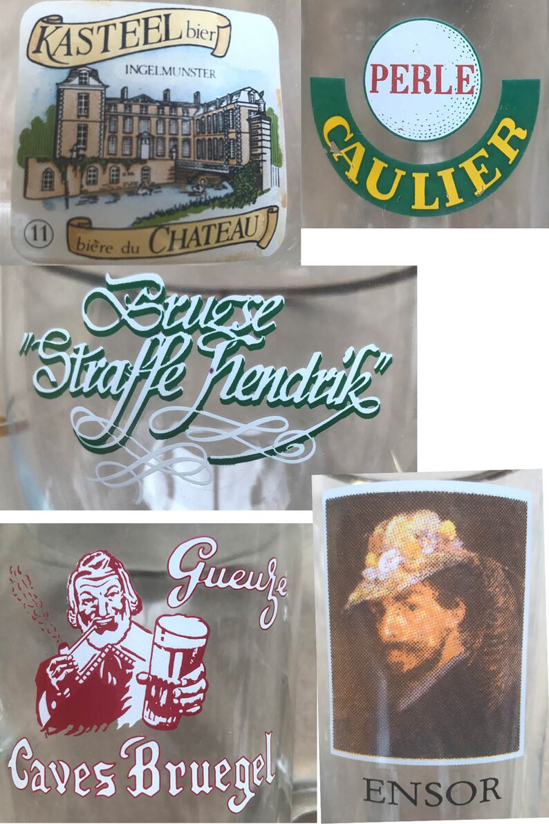 Vintage European Beer Glasses Choose One Gifts for Him, Father's Day