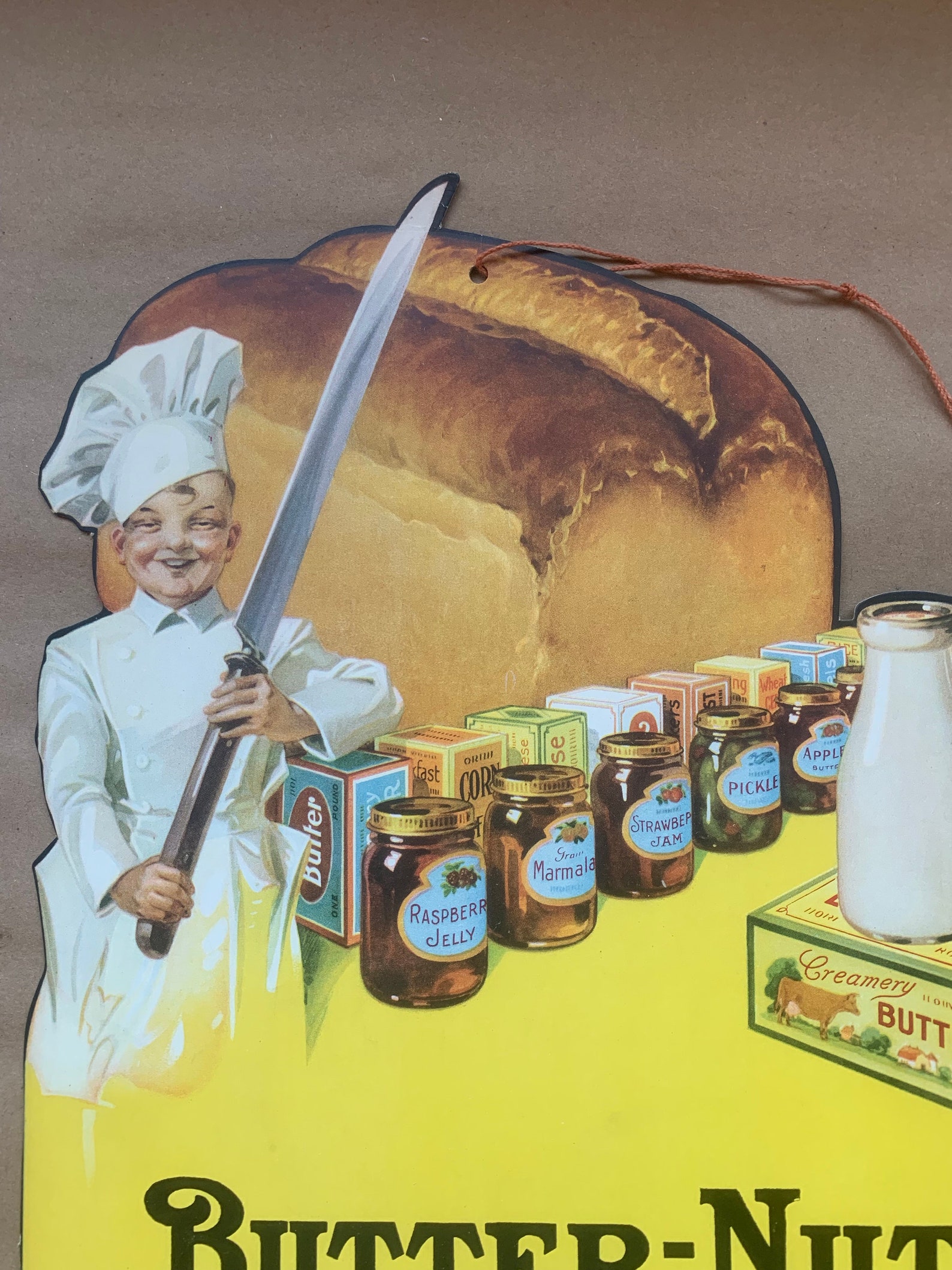Butternut Bread Advertising Sign Kid Serving Bread Etsy
