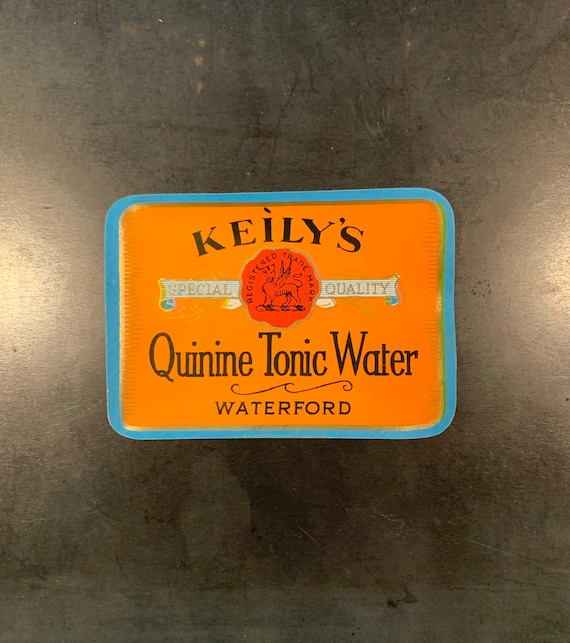 Keily's Quinine Tonic Water Label Tonic Water Vintage Etsy