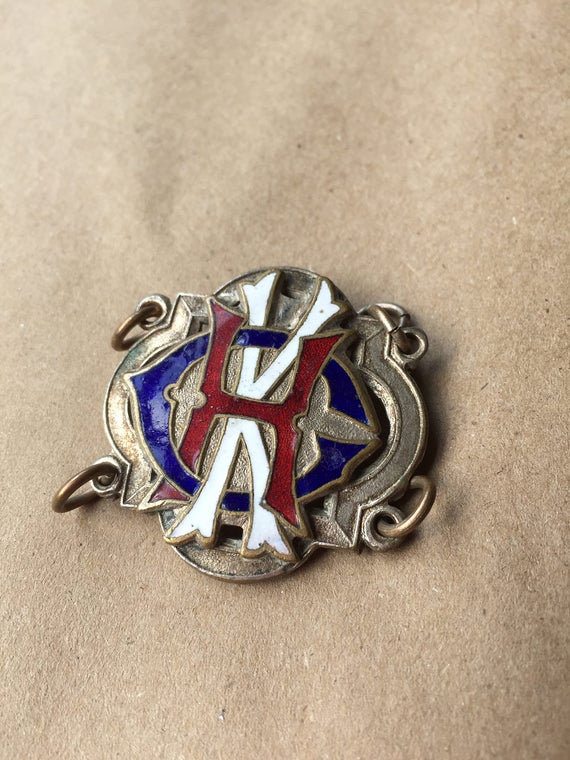 Vintage Victorian Fraternal Order Badge CKH Penda… - image 1