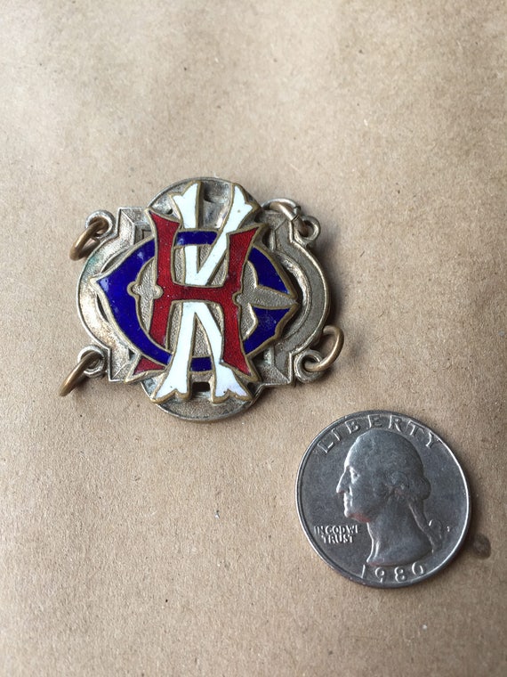 Vintage Victorian Fraternal Order Badge CKH Penda… - image 3