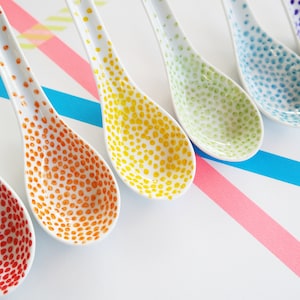 RAINBOW Ceramic spoon (listing for one spoon)