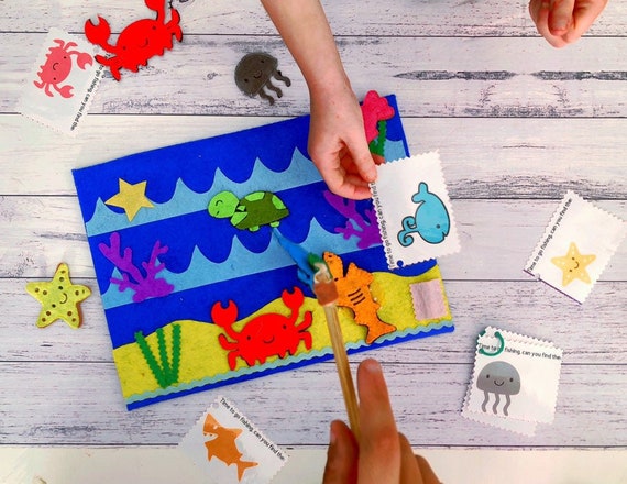 Fishing Magnetic Felt Game, Toys Using Magnets, Hand and Eye