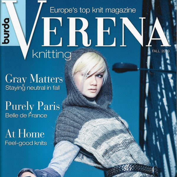 Burda Knitting Magazine - Verena - sweater, cardigan patterns - Select Issues Available
