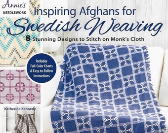 Inspiring Afghans for Swedish Weaving / Huck Embroidery on Monk's Cloth pattern book (8 designs)