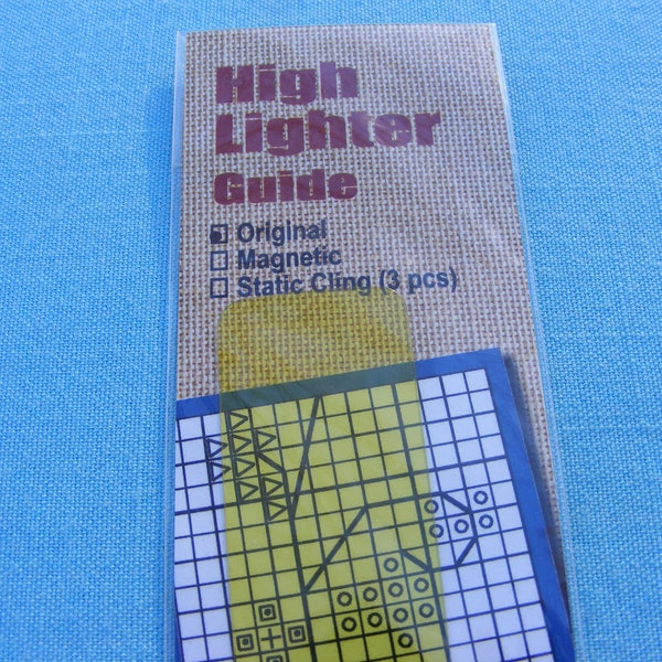 High Lighter Guide - Yellow (for patterns, charts in cross stitch, knitting, crochet, maps, recipes)