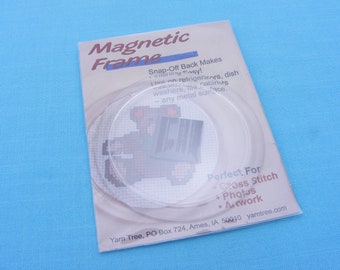 Magnetic Frame for cross stitch embroidery display (size 3" diameter)