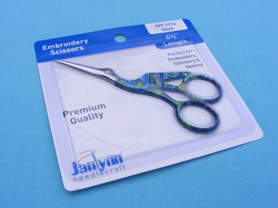 Janlynn Embroidery Scissors 4.625 Blue Paisley