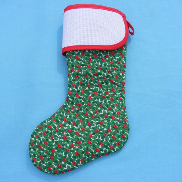 Cross Stitch Christmas Stocking Cuff Etsy