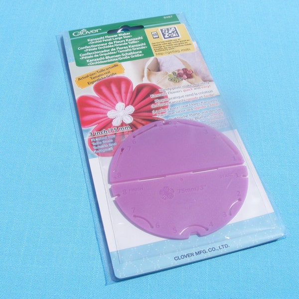 Clover Kanzashi Flower Maker (orchid Petal Large size-3in) makes fabric embellishments for sewing