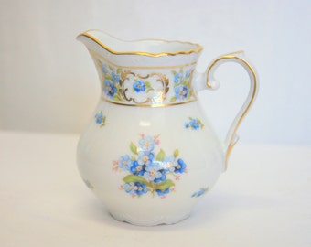 B5121 - Creamer or Milk Pot in "Forget-Me-Not" Design by Schumann (Germany) Discontinued Circa 1945-1970