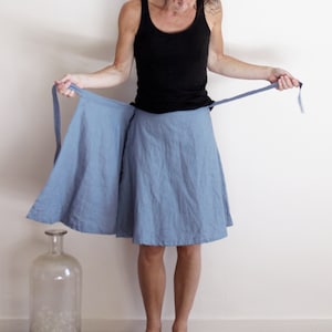 linen wrap skirt