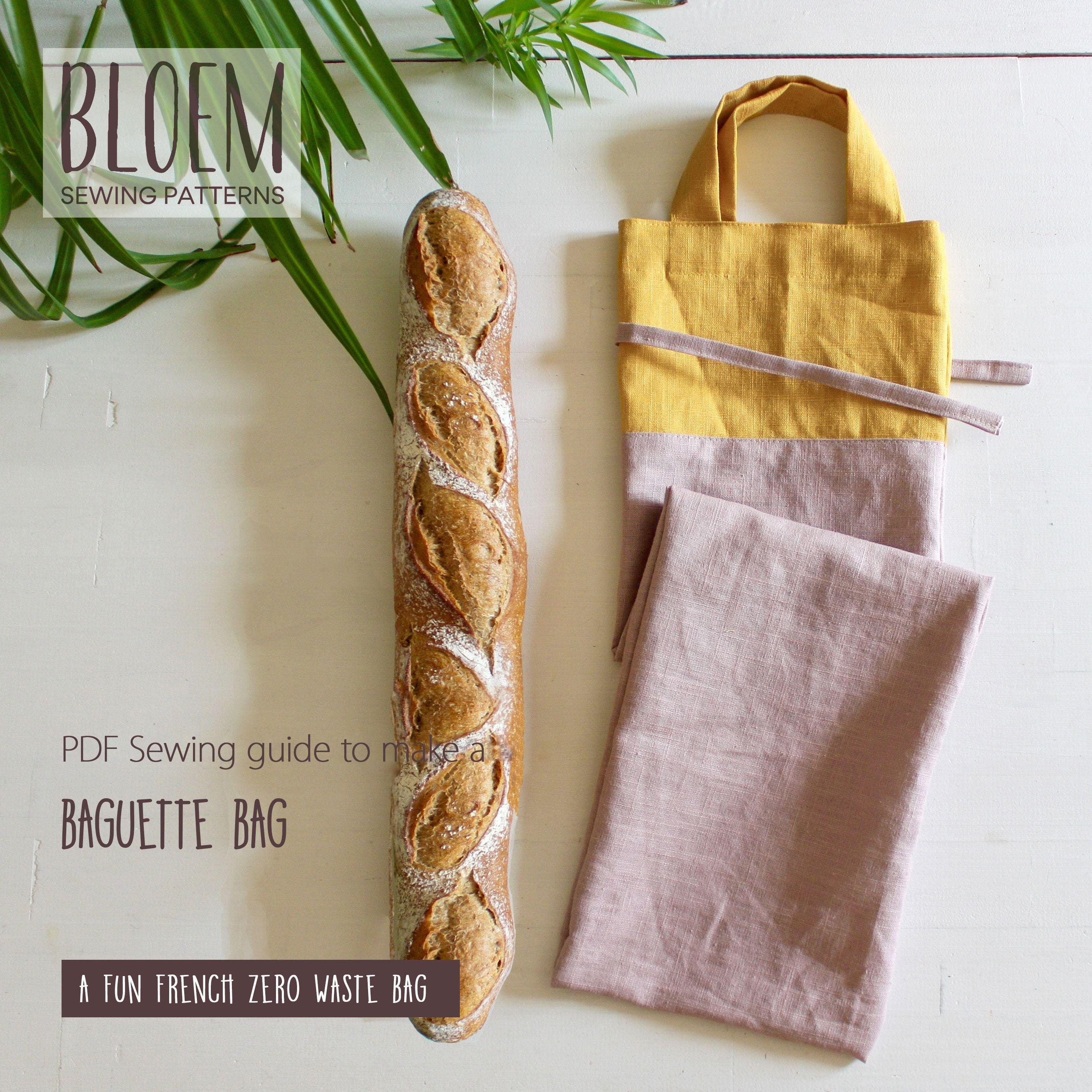 PDF Sewing Guide: French Baguette Bread Bag Zero Waste Project