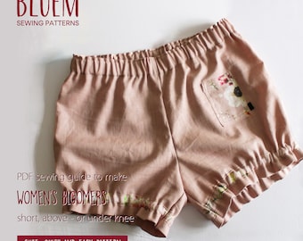 Sewing Pattern for Women's Bloomers: Instant PDF Downloadable Shorts Guide