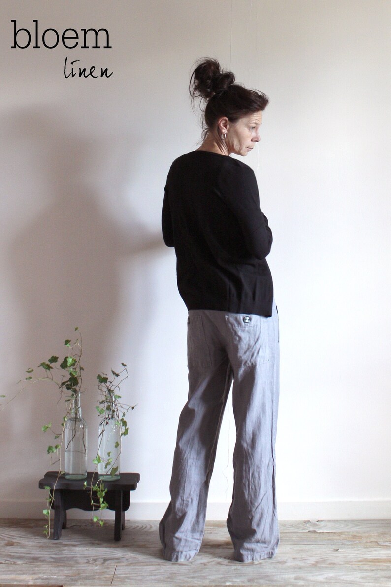 Loose Linen Pants Pair of Linen Trousers Lounge Wear Loose Etsy