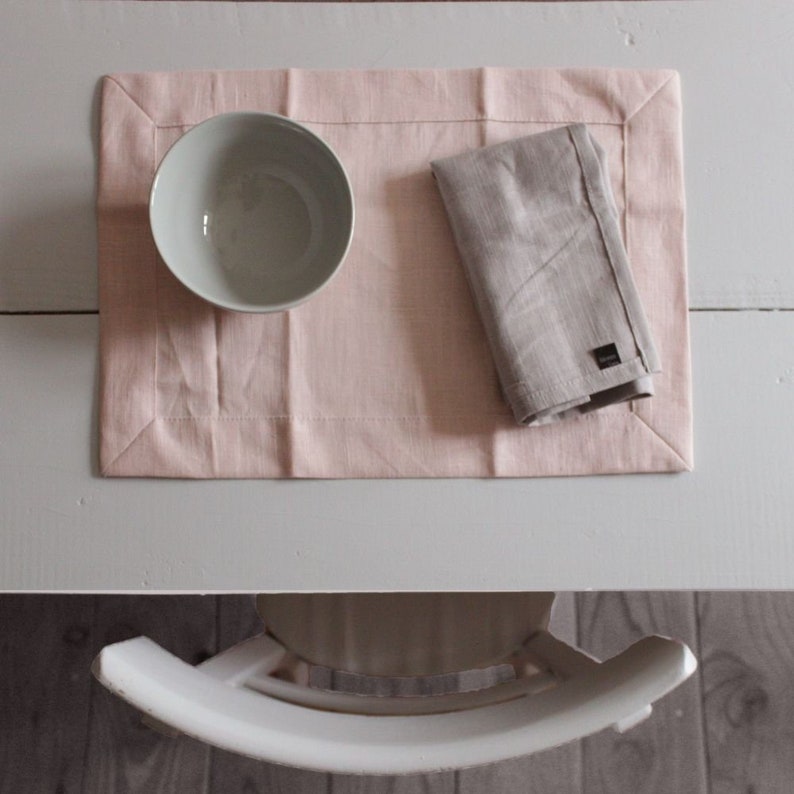 Linen Placemats and Napkins Set of Two Table Linen Choose Etsy
