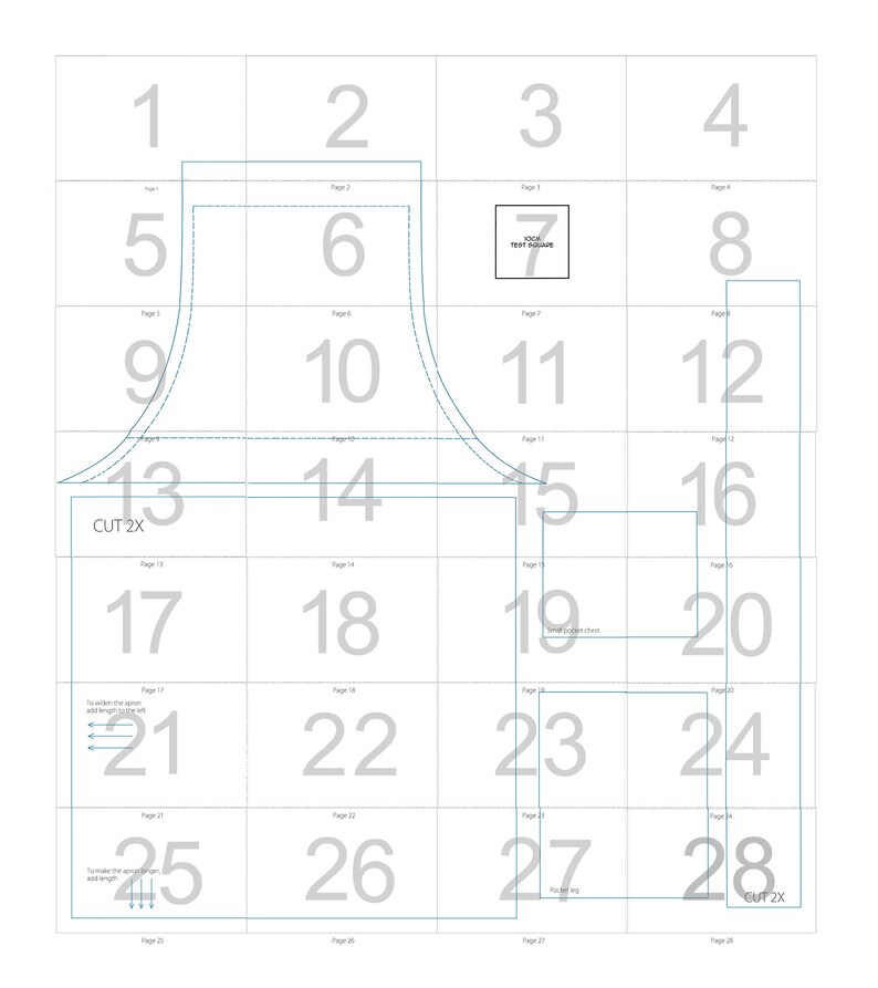 Sewing Pattern Splitleg Potters Apron No tie cross back Etsy