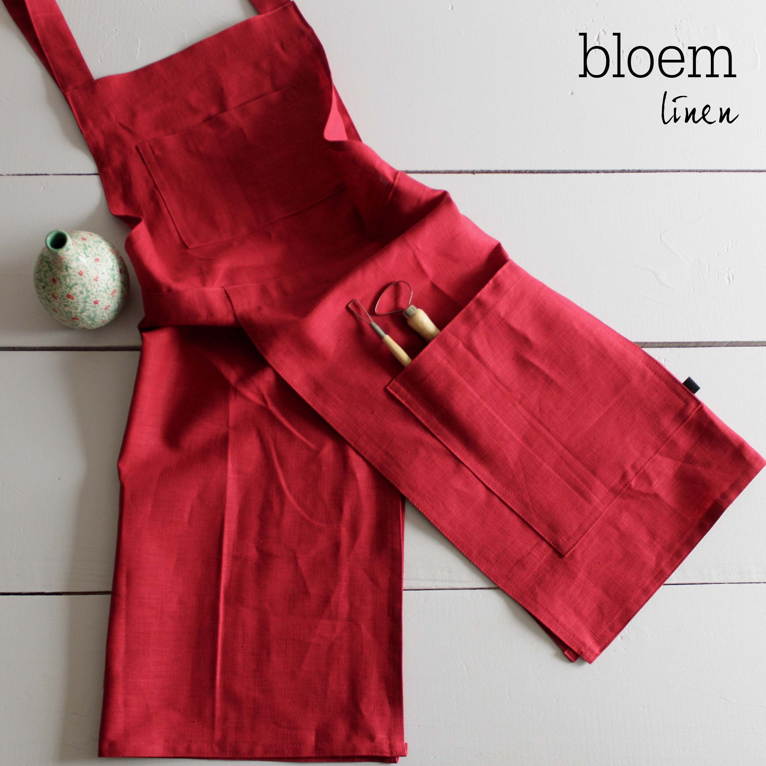 Linen Pottery Apron Split Leg Apron Notie Potters Pinafore Etsy Canada