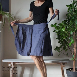 linen wrap skirt