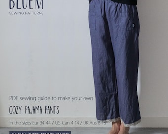 Womens Pajama Pants Sewing Pattern: Easy PDF Guide (A4/US Letter/A0)