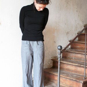 Patrón de costura para pantalones con cordón, PDF, proyecto de costura para pantalones holgados imagen 5