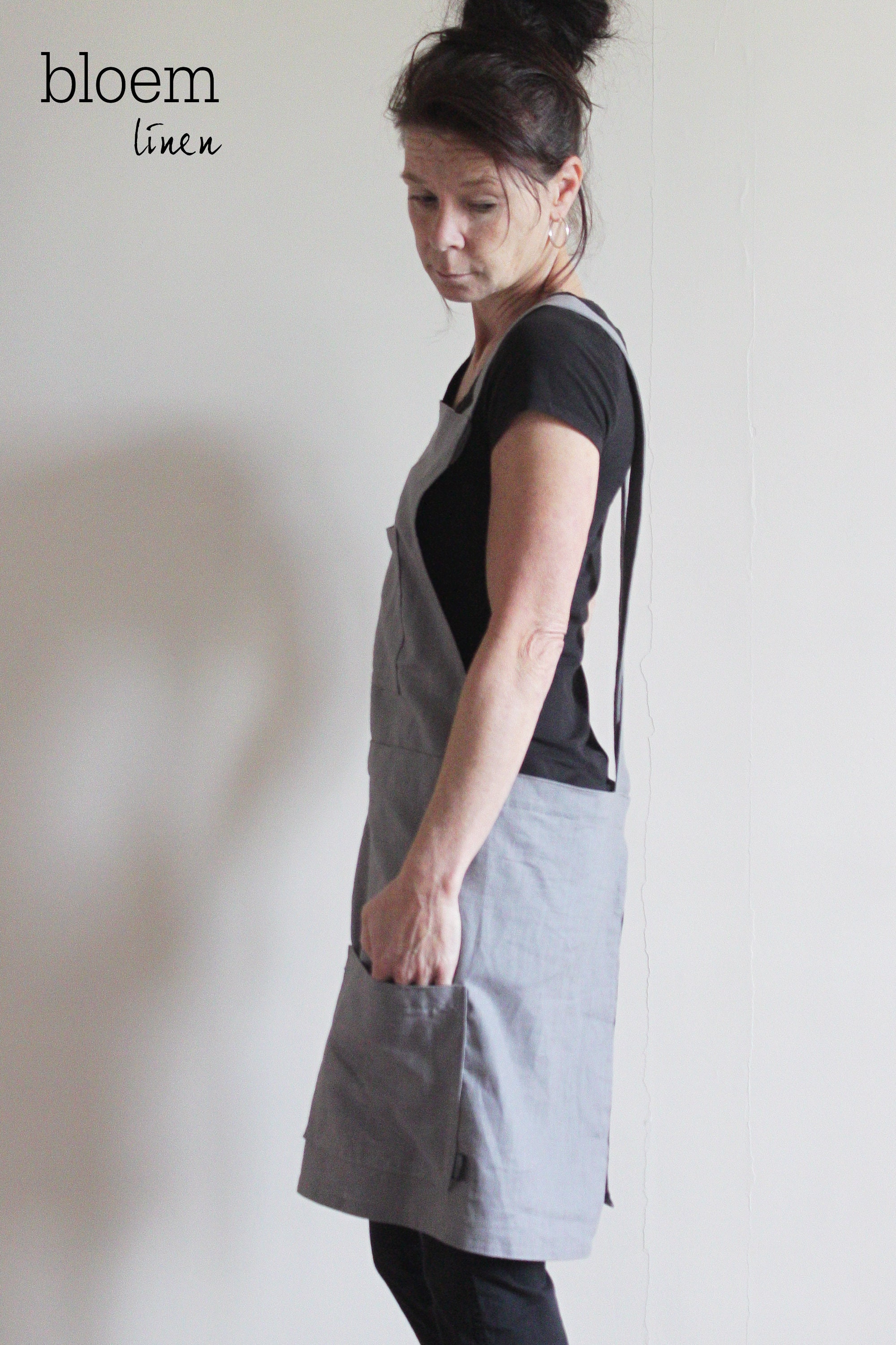 Sewing Pattern Splitleg Potters Apron No Tie Cross Back Etsy