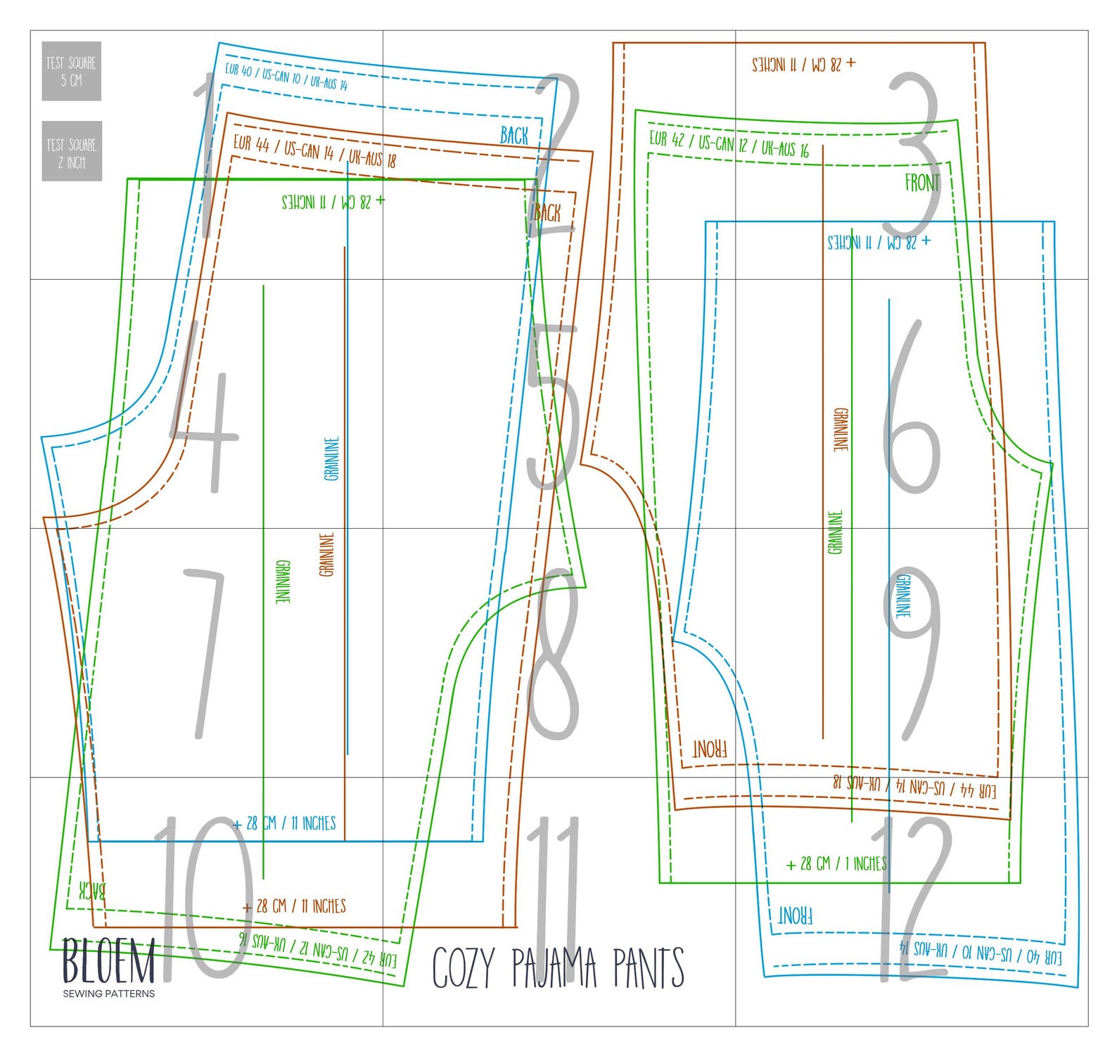 Womens Pajama Pants Sewing Pattern: Easy PDF Guide (A4/US Letter/a0) - Etsy