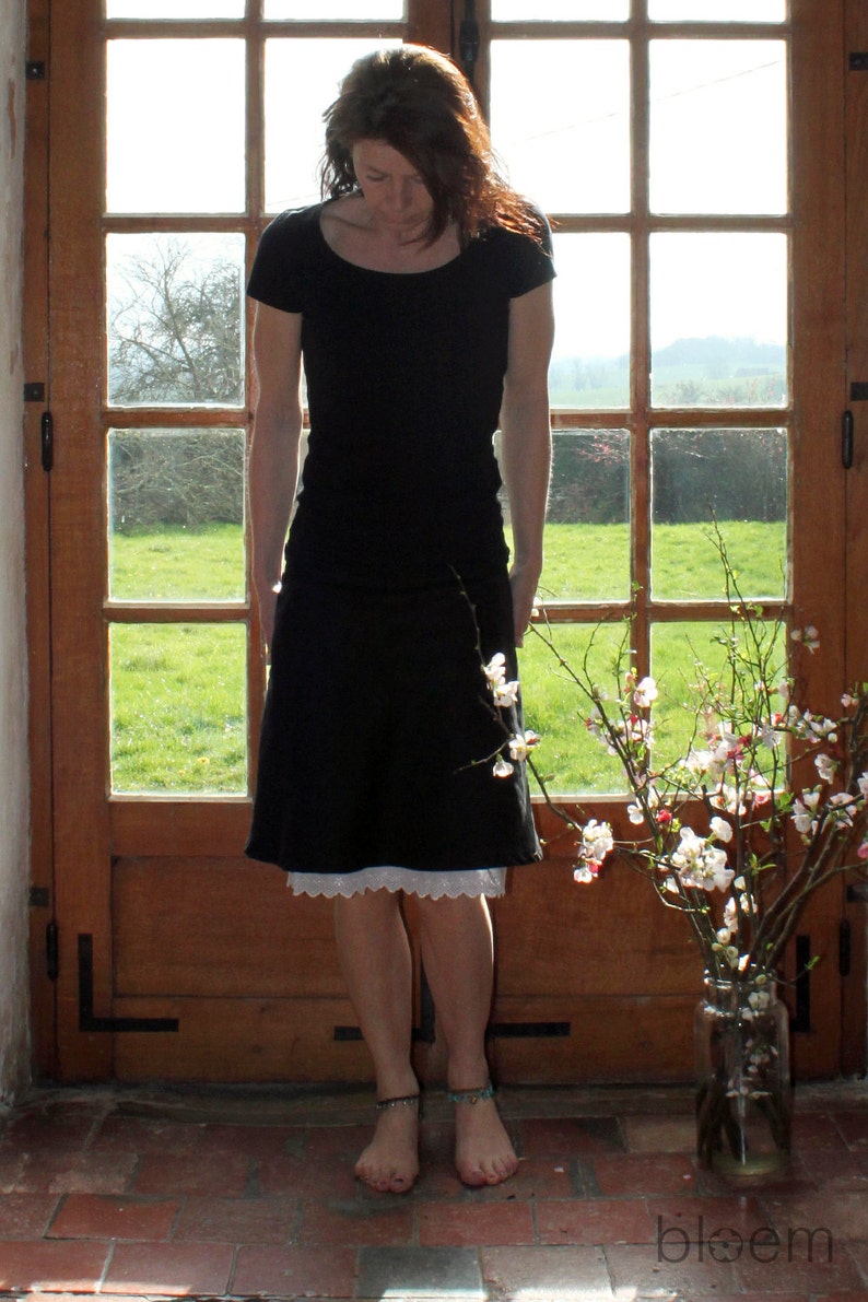 Eco friendly linen Linen A-line skirt Knee length skirt