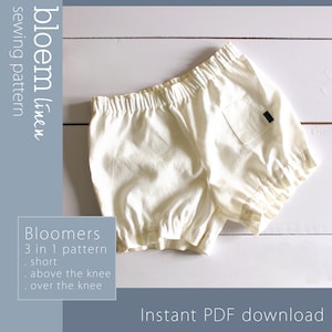 Sewing Pattern for Women's Bloomers, PDF Downloadable DIY Shorts Project, PDF Tutorial, Instant Download Pattern