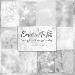 Bernie Tuffs - Spring Has Sprung Overlays, greyscale, printable, blend, edit, hybrid, photo art, digiscrapping, backgrounds, textures